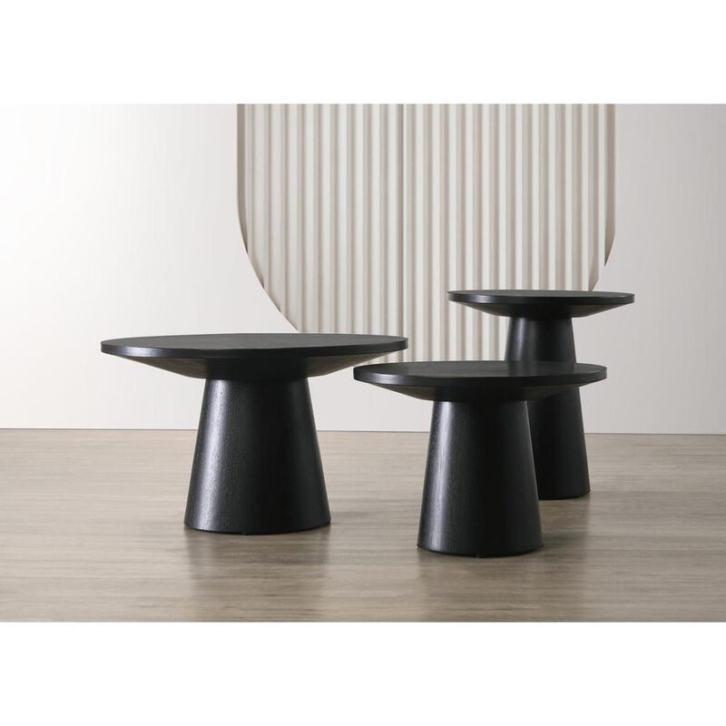 Jasper Ebony Black 3-Piece Coffee, End, & Console Table Set