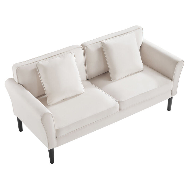 Velvet Loveseat Sofa, 2-Seater Couch for Living Room, Bedroom & Apartment image number 8