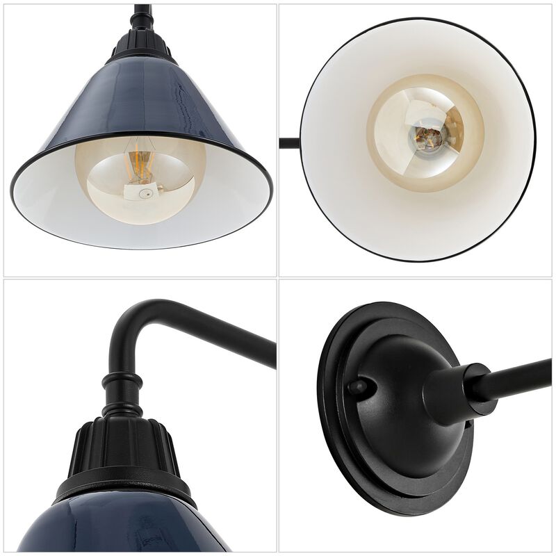 Croydon Farmhouse Industrial Indoor/Outdoor Iron LED Gooseneck Arm Outdoor Sconce