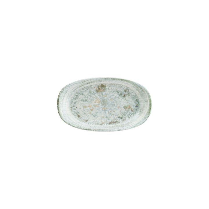 Odette 9.5" x 5.5" x h:1.25" Oval Decorated Porcelain Platter (Set of 2)