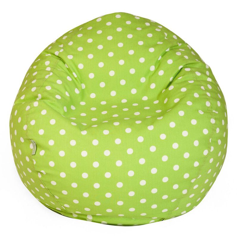 Majestic Home Goods Large Bean Bag Polka Dot (Small) Lime