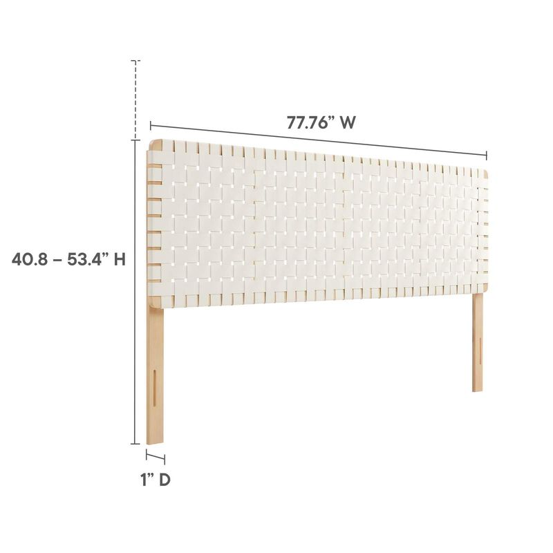 Sparta Weave Vegan Leather King Headboard image number 2