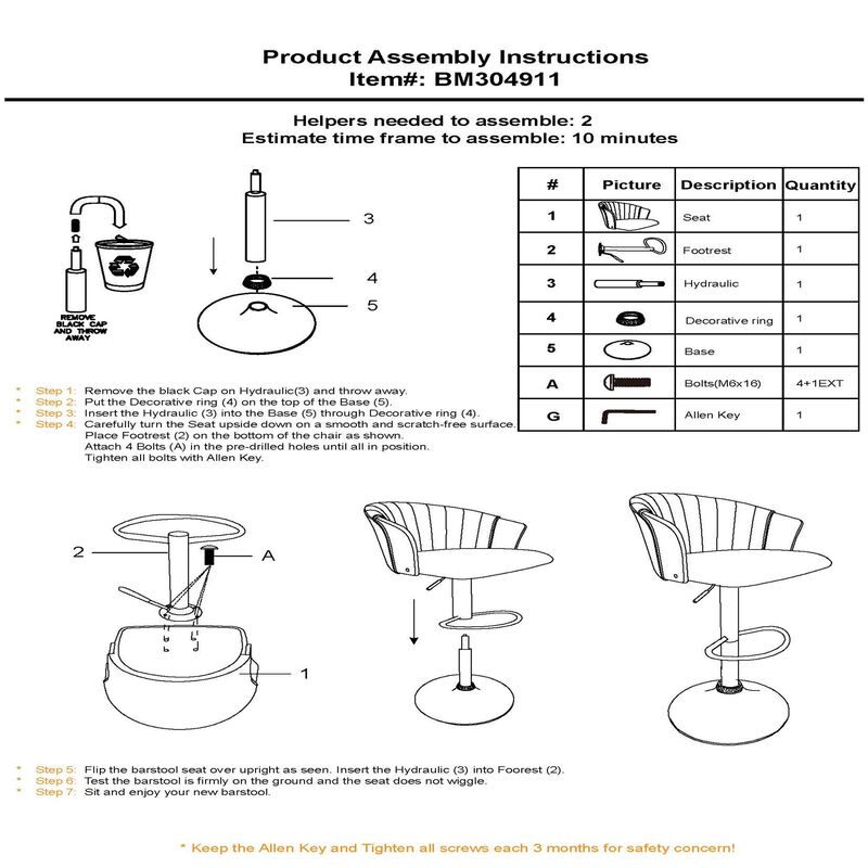 Liz 24-33 Inch Adjustable Height Swivel Barstool Chair, Light Gray Fabric - Benzara