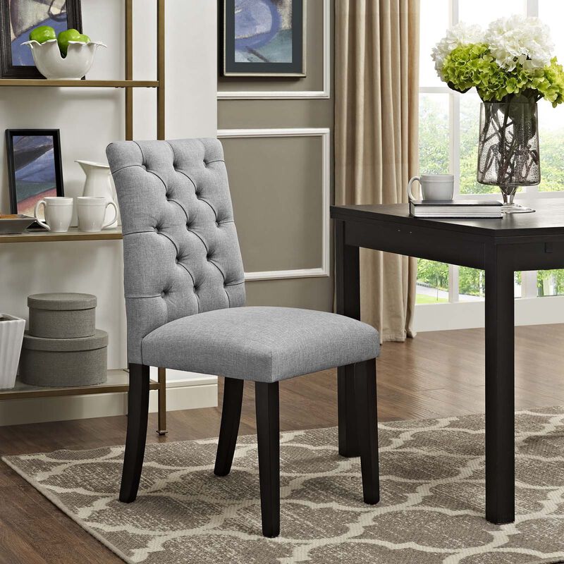 Duchess Button Tufted Fabric Dining Chair image number 4