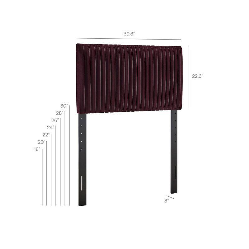 Eloise Stain-Resistant Performance Velvet Twin Headboard image number 2