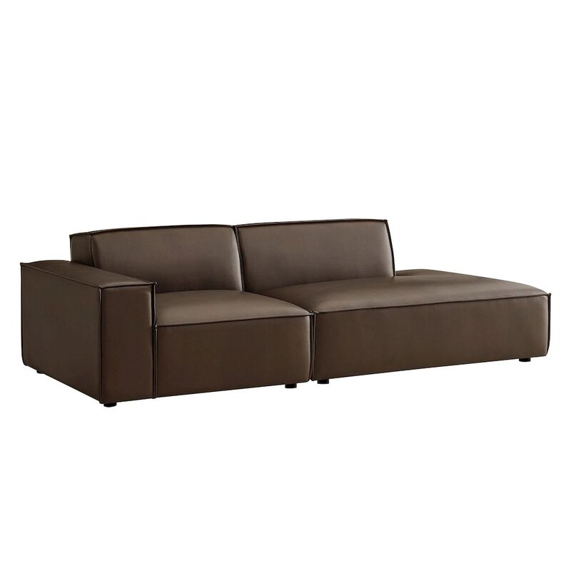 Restore 2-Piece Vegan Leather Modular Loveseat image number 0