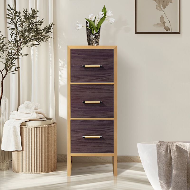 Vinnova Design Toledo 12in. Dark Walnut Storage Cabinet