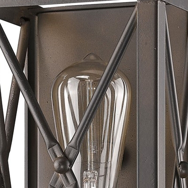 Hivvago Antique Bronze Metal Geometric Wall Light