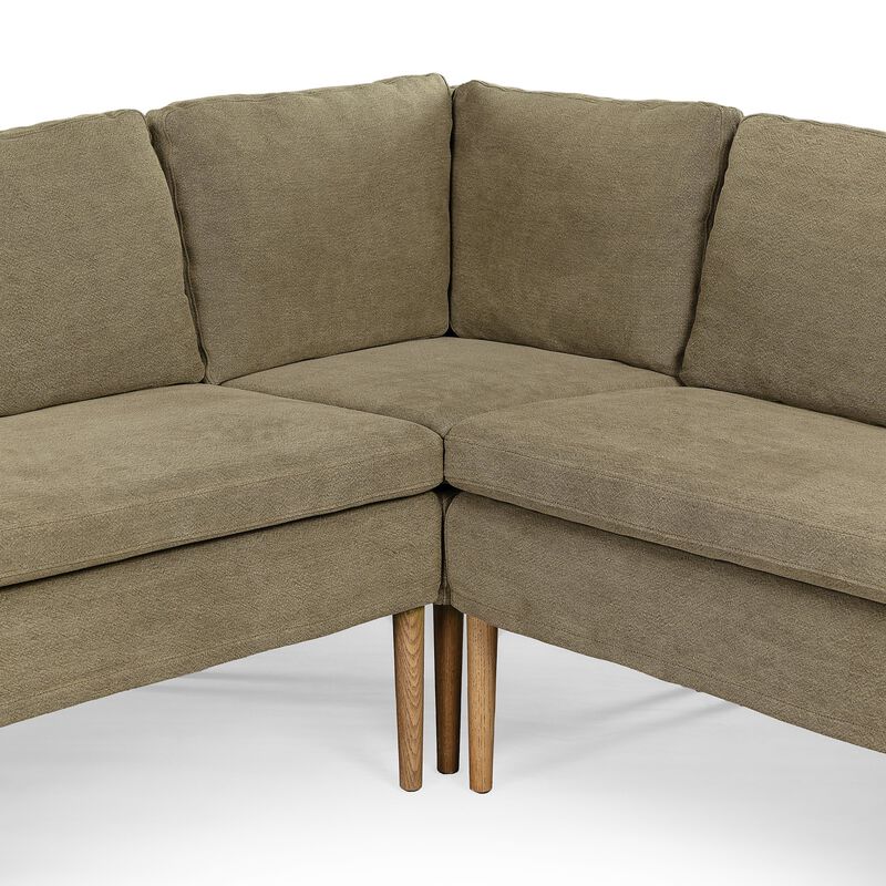 Aurelia 76" Broadway Olive L-Shaped Dining Banquette