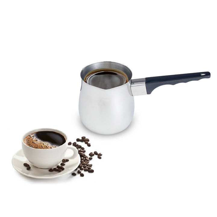 3 pc. Stainless Steel Turkish Coffee Set - 6 oz, 12 oz and 24 oz Coffee Pot Set