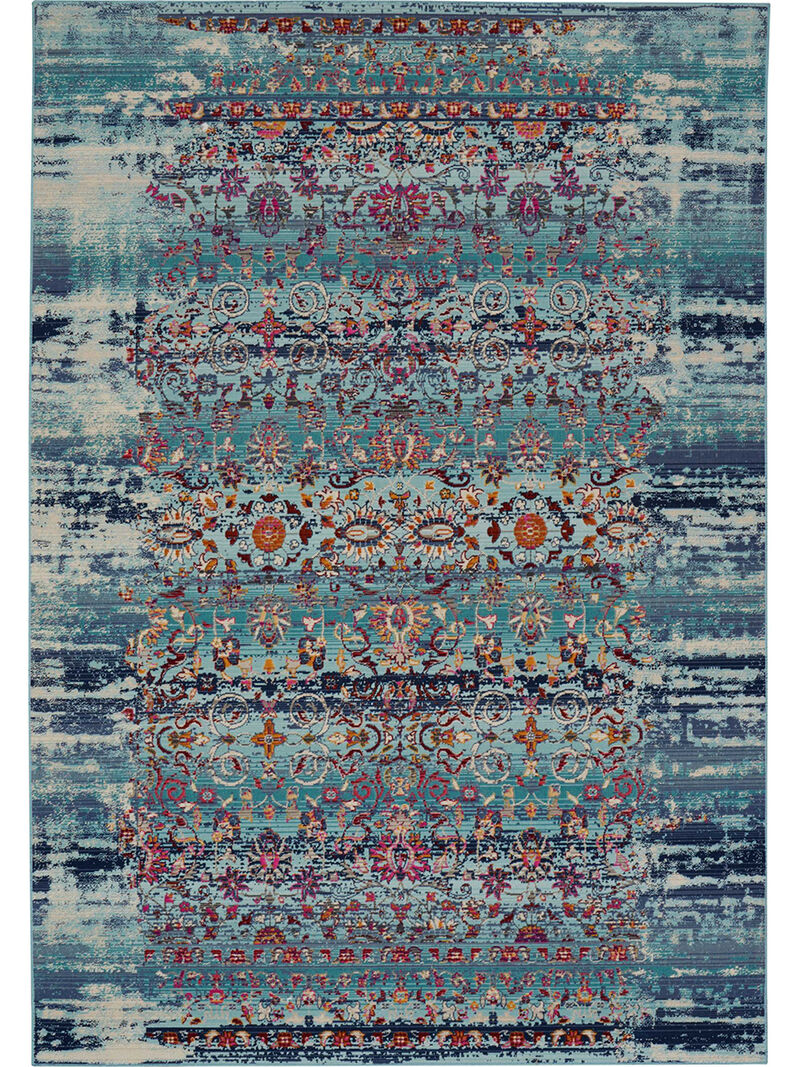 Vintage Kashan VKA02 Blue 4' x 6' Rug