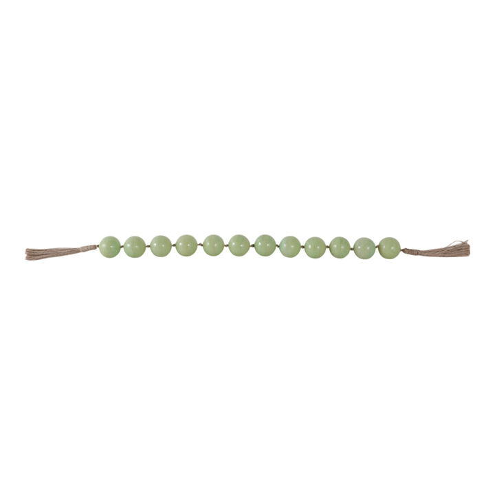 40'' Swirled 2" Resin Beaded Garland, Sage Green