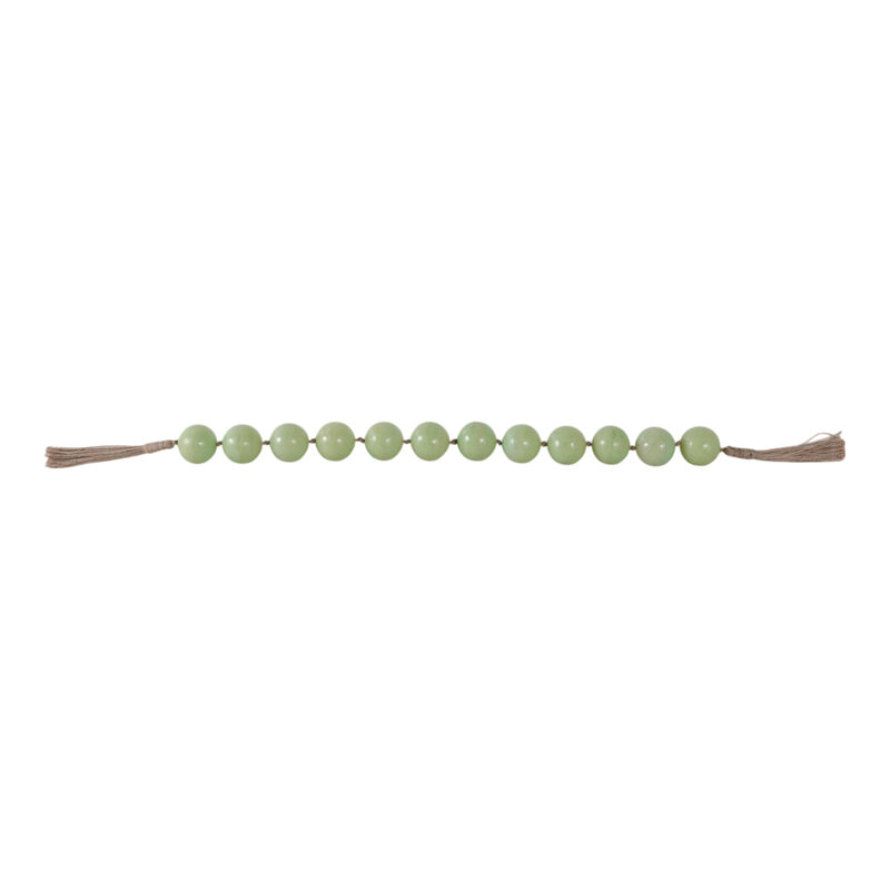 40'' Swirled 2" Resin Beaded Garland, Sage Green image number 1