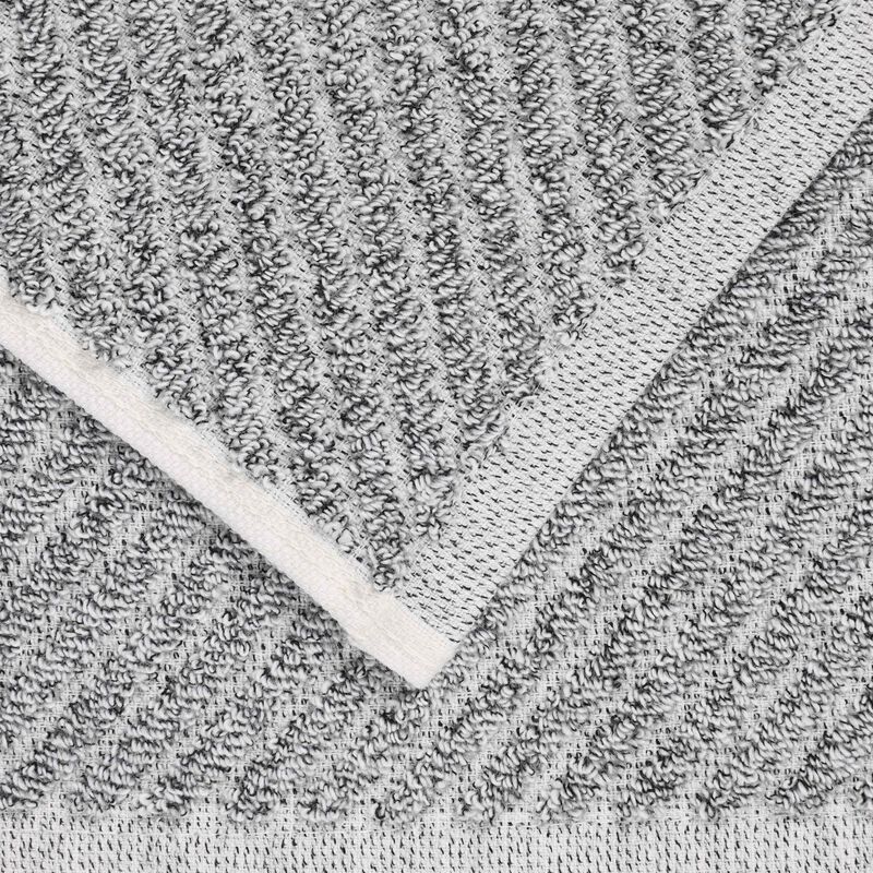 Cotton Blend Ribbed Hand Towels Set of 6, Soft Quick Dry Absorbent Towels for Daily Use image number 2