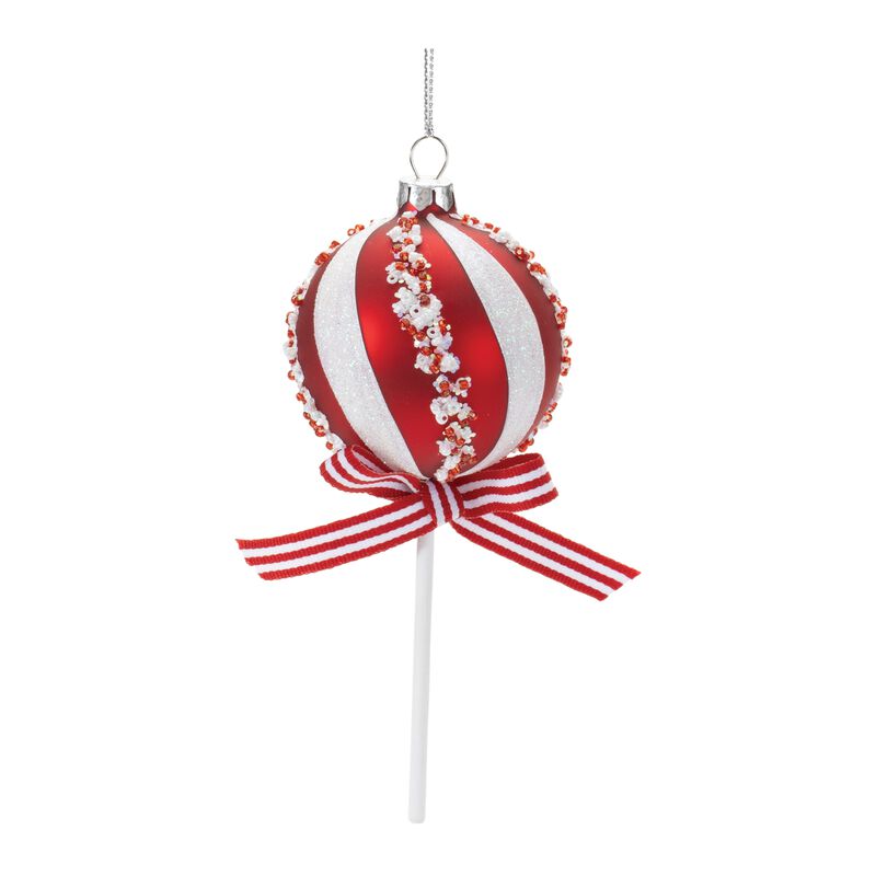 Peppermint Lollipop Ornaments (12-Pack) &ndash; Glass Candy-Inspired Christmas Decor for Holiday Tree or Sweet Shop Theme