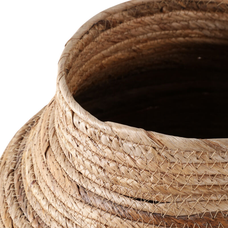 16x15" Curvy Banana Leaf Vase, Natural image number 5
