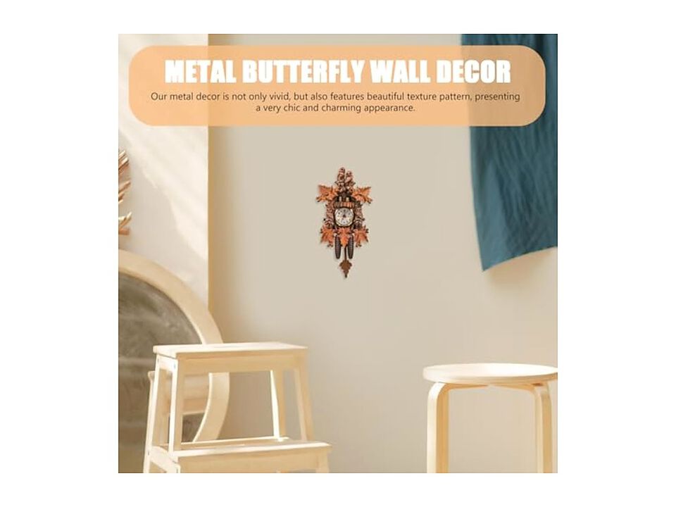 Retro Cuckoo Wooden Pendulum Owl Vintage Wall Clock Wood Battery Operated