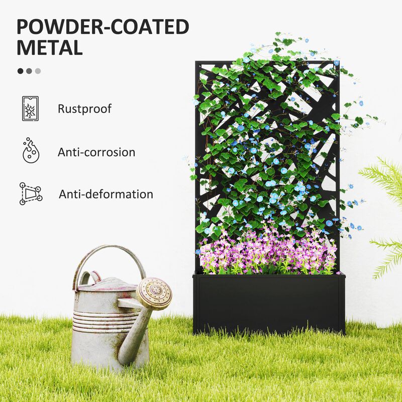 Hivvago Freestanding or Wall-Mount Metal Garden Planter image number 5