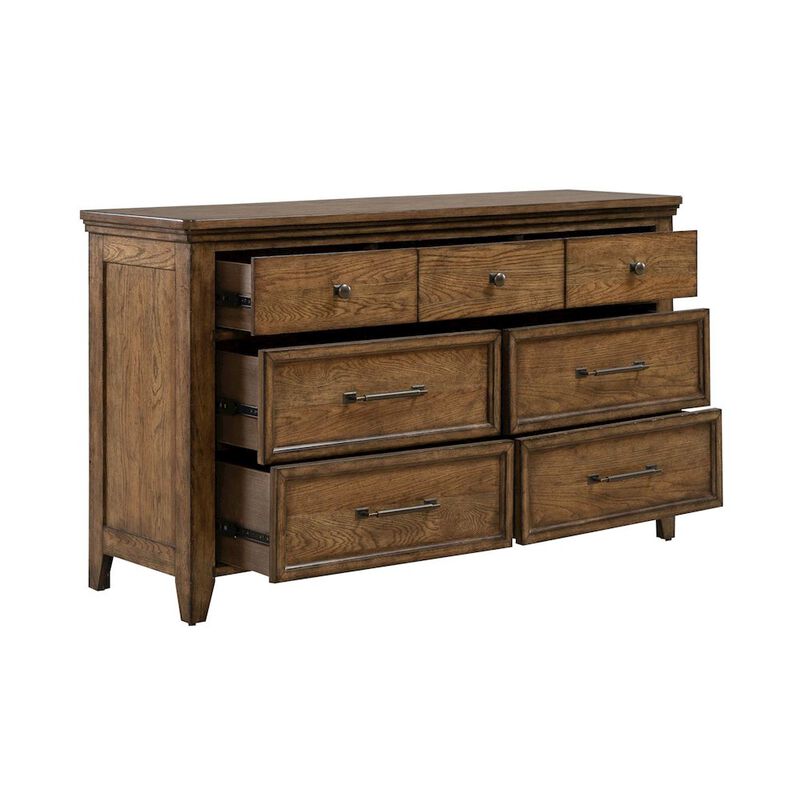 Liberty Furniture Carolina Park 7 Drawer Bedroom Dresser Transitional - Amber Brown image number 6