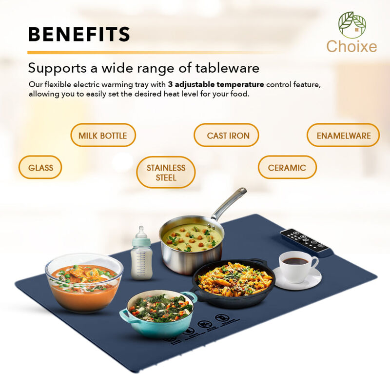 Electric Food Warmer Mat -Portable and Flexible. image number 5