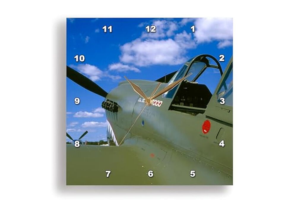 Curtiss War Hawk Plane Bernard Wall Clock 15 Inch Home Decor