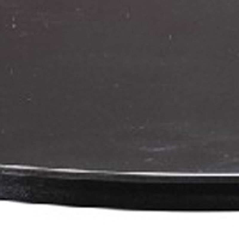 Round Metal Frame Side Table with Tubular Legs, Black