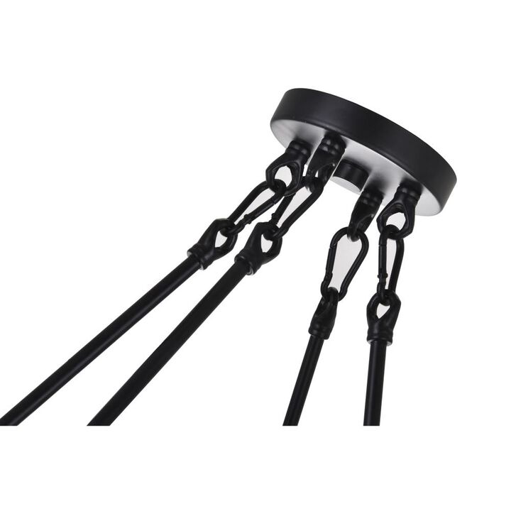 Arkansas 4 Light Chandelier With Black Finish