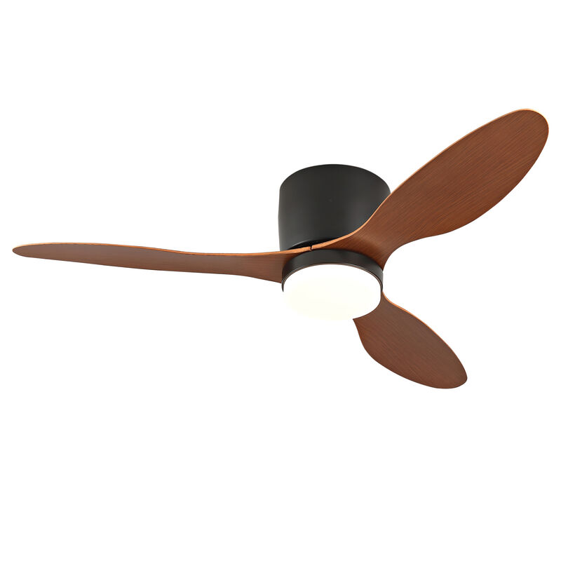 ELEMENT ACE 42 Inch Low Profile Flush Mount Ceiling Fan with Light & Remote Control, Reversible Quiet DC Motor, 6 Speed Settings, Ideal for Indoor & Outdoor Low Ceiling Spaces image number 4