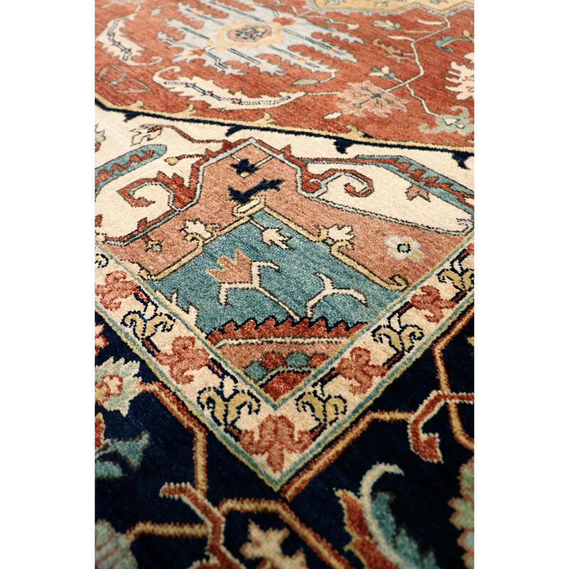 Pasargad Home Serapi Hand-Knotted Rust Lamb's Wool Area Rug image number 3