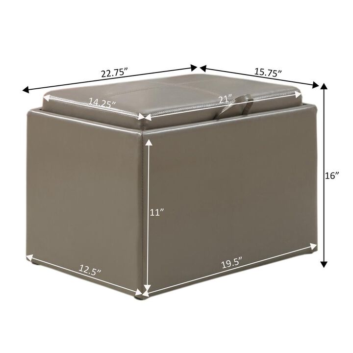Convience Concept, Inc. Accent Storage Ottoman with Reversible Tray