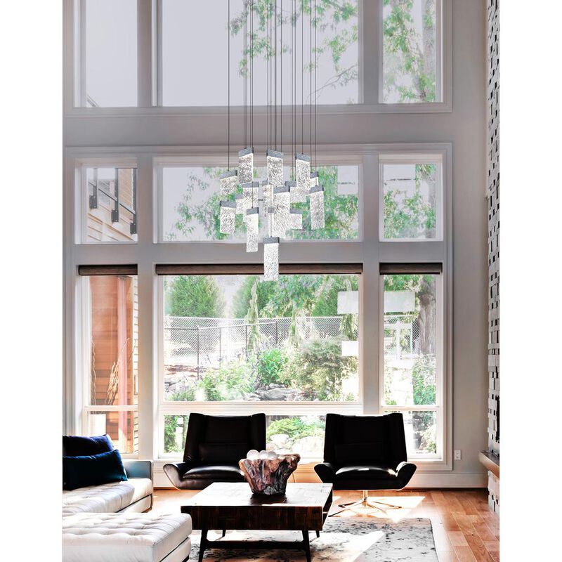 CWI Lighting Carolina LED Chandelier With Pewter Finish