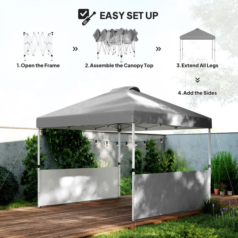 Hivvago 10x10 Instant Sun Shelter Canopy Tent image number 3