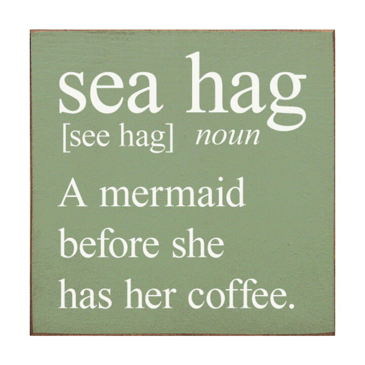 Funny Ocean Theme Wooden Wall Decor Sign for Mermaid Lovers