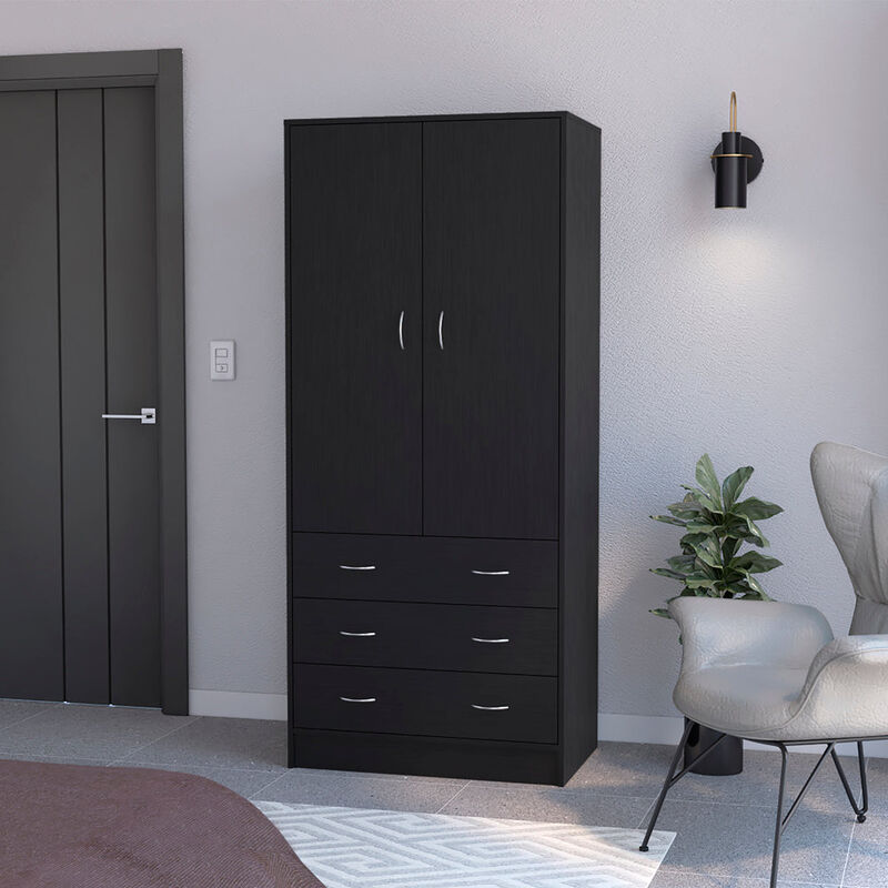 Armoire Ramey, Bedroom, Black