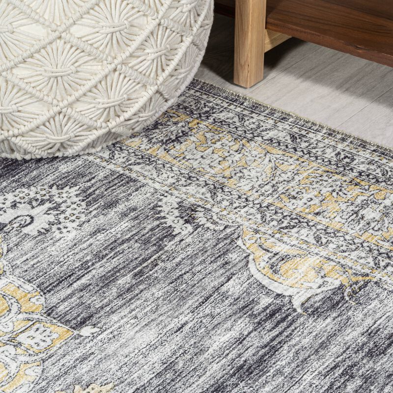 Bausch Bohemian Distressed Chenille Machine-Washable Area Rug