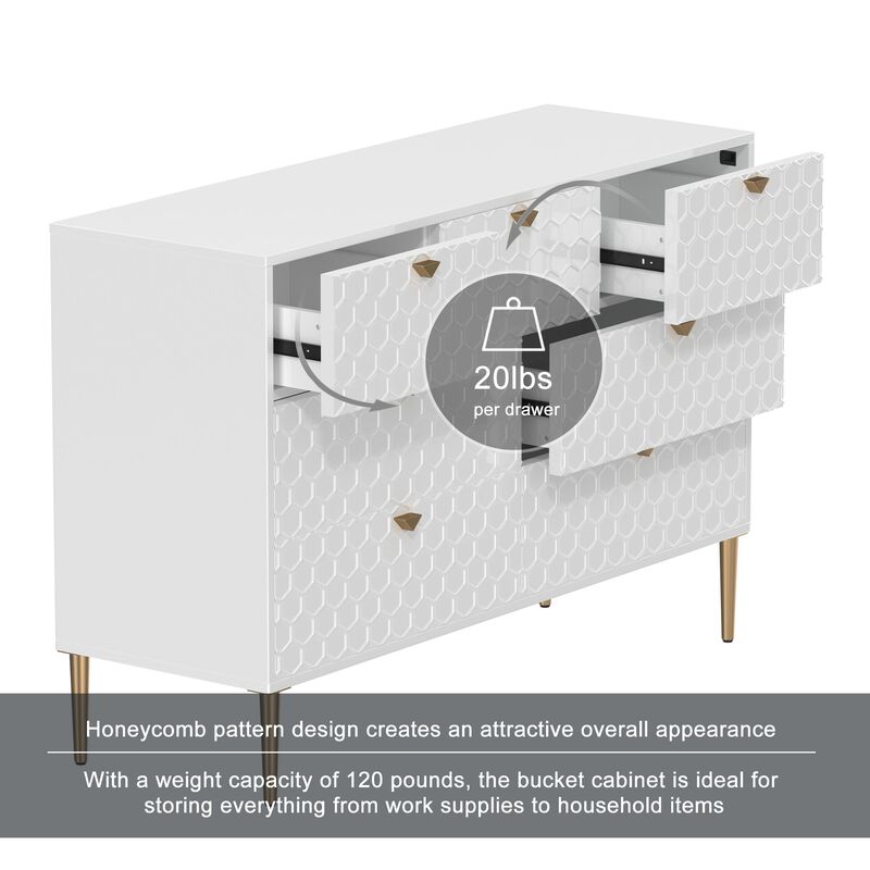 MONDAWE Modern Versatile Indoor Accent Storage Cabinet with 7 Drawers for Living room, Bedroom, Porch