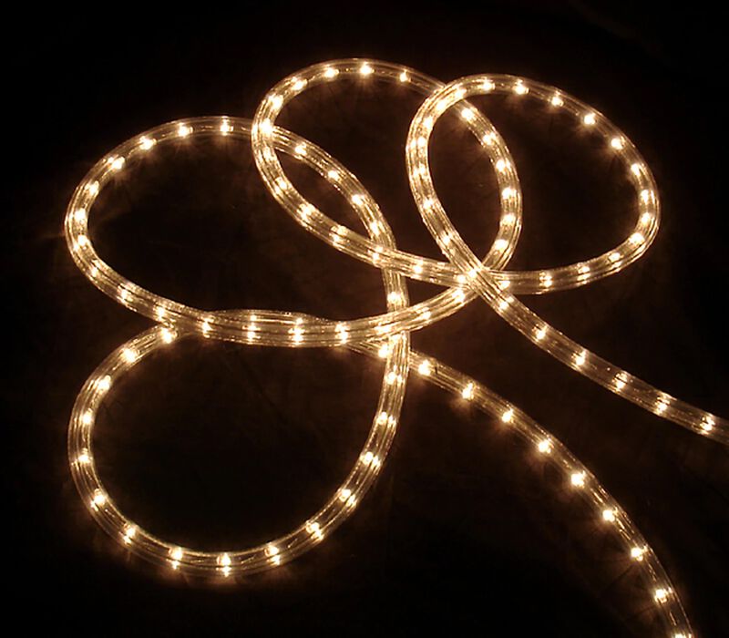 100ft Clear Incandescent Outdoor Christmas Rope Lights