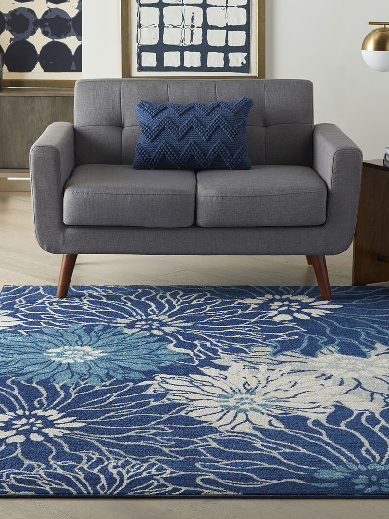 Passion PSN17 Navy/Ivory 5' x Round Rug image number 6