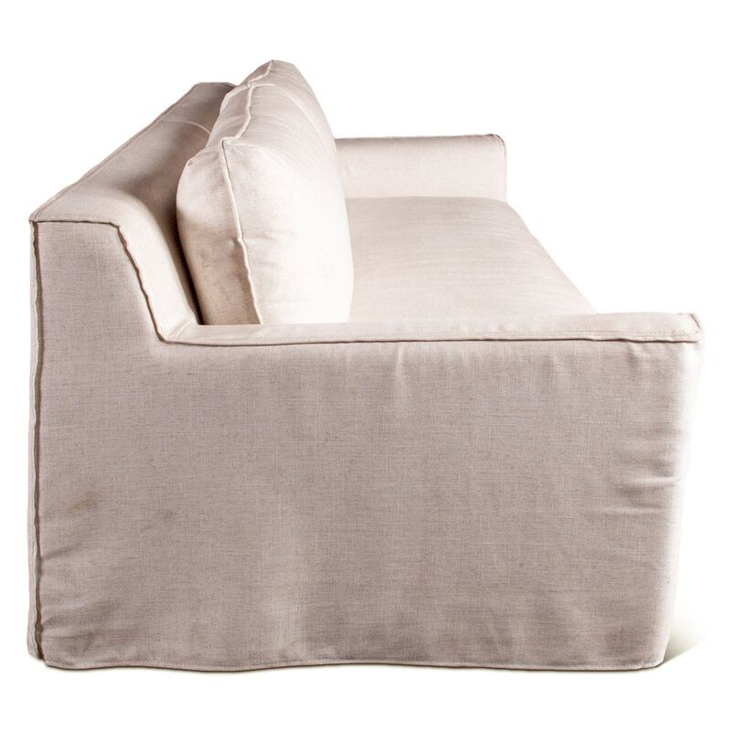 World Interiors Oliver Sofa in White Linen Slipcover image number 5