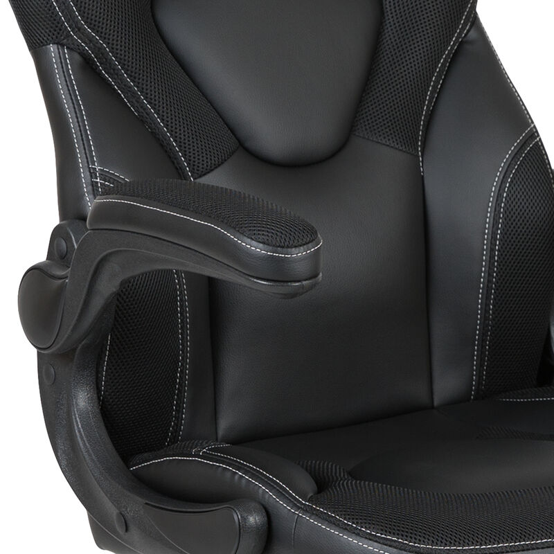 X10 Gaming Chair Racing Office Ergonomic Computer PC Adjustable Swivel Chair with Flip-up Arms, / LeatherSoft image number 6
