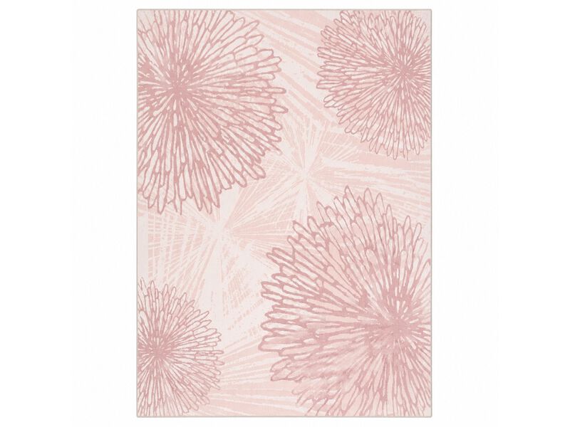 Pink Boho Floral Area Rug 5x7 Washable Non Slip Bedroom Floor Carpet image number 0