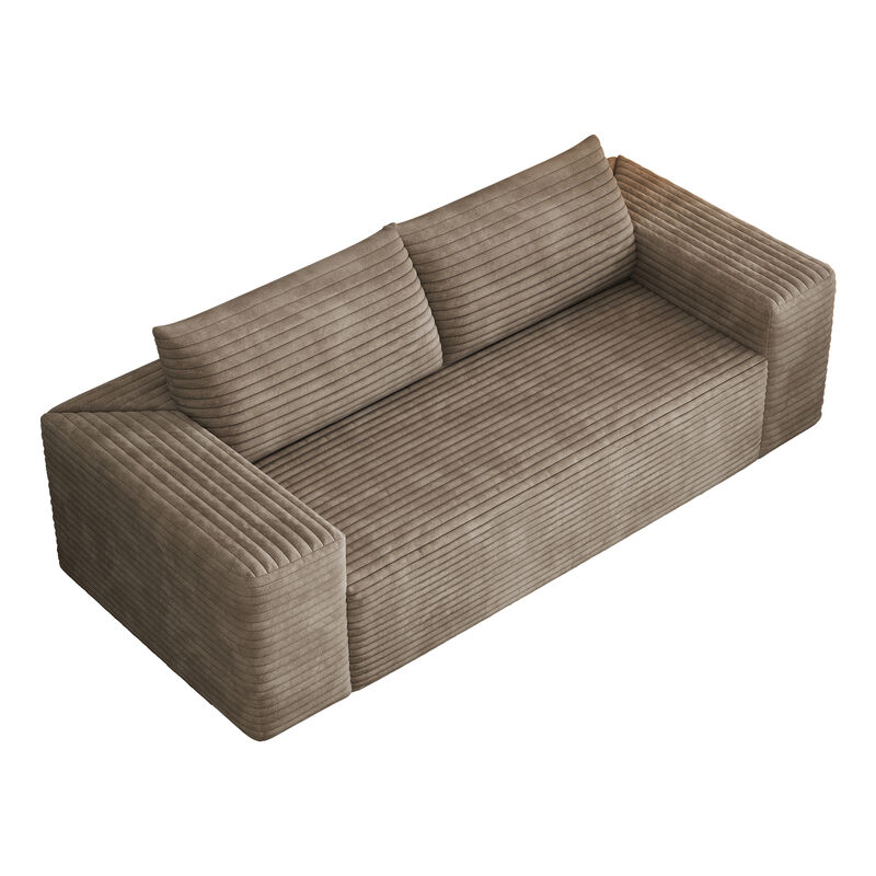Whisen 78.8" Sofa, 3-Seat Cotton Deep Seat Couch for Living Room Bedroom image number 6