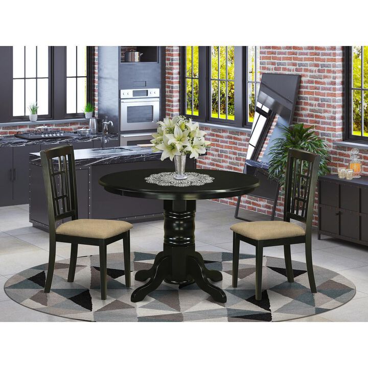 3 PcKitchen Table set-Kitchen dinette Table and 2 Kitchen Chairs