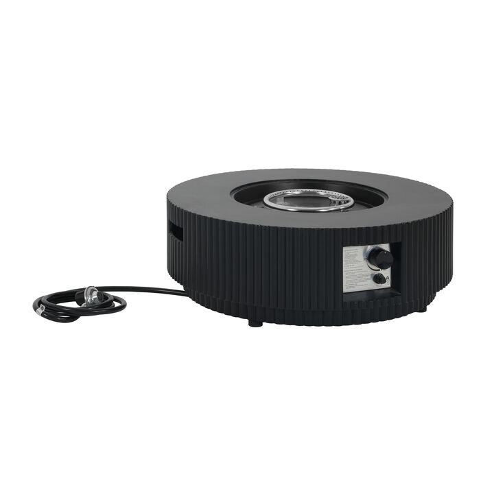 Christopher Knight Home Archer Outdoor Lightweight Concrete 40,000 BTU Fire Pit Table with Lid