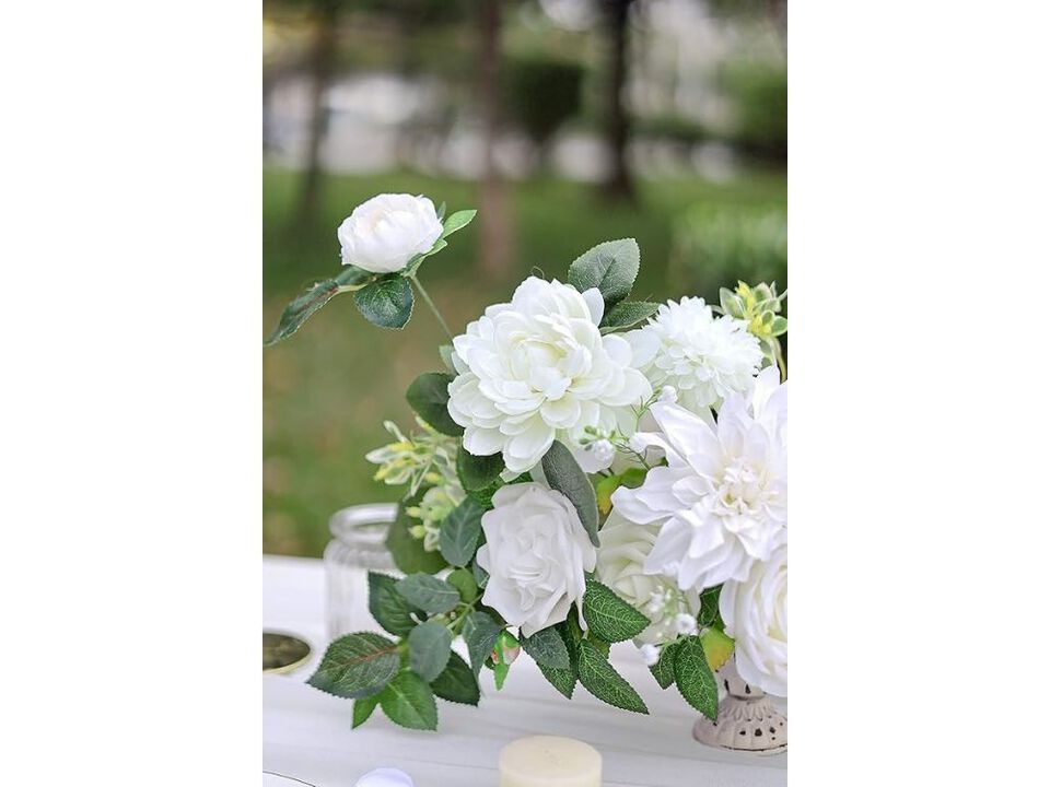 Ivory Artificial Flowers Wedding Centerpiece Decor DIY Bridal