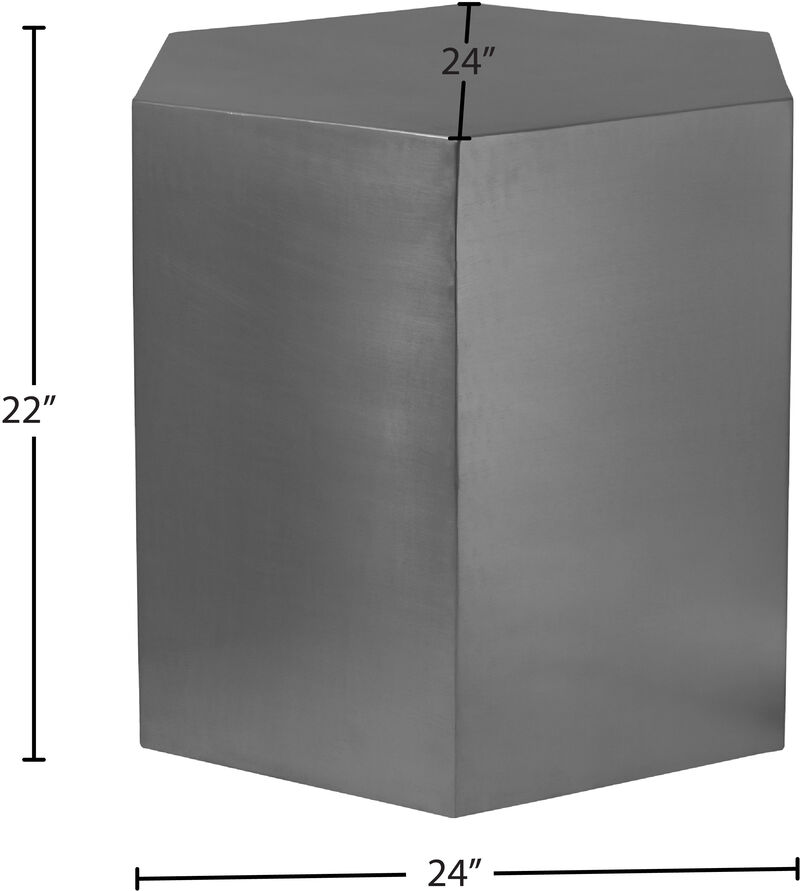 Meridian Furniture Hexagon Brushed Chrome End Table image number 9