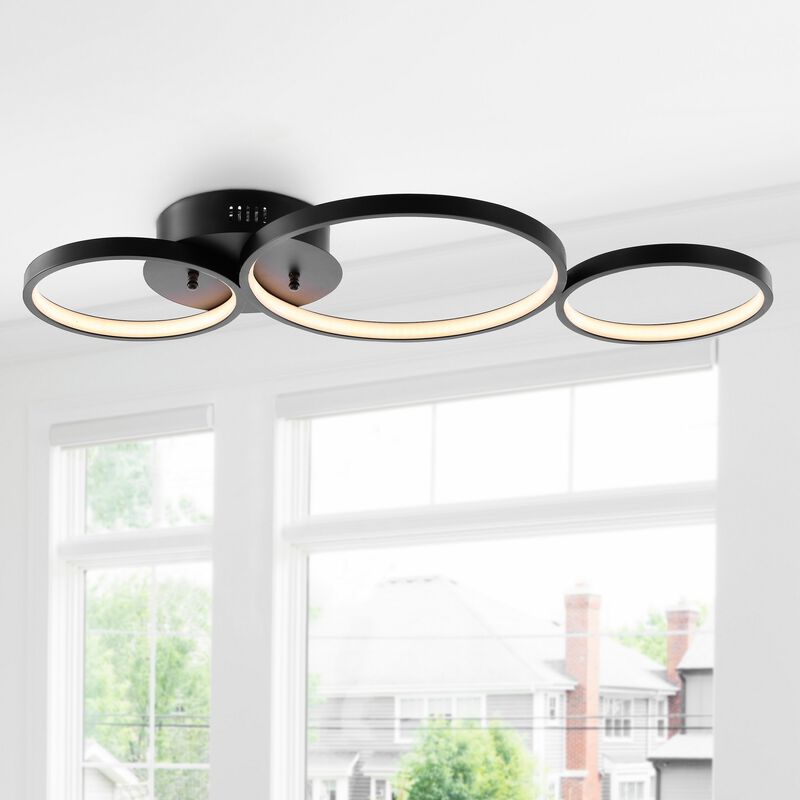 Nube 3-Light Contemporary Modern Metal Integrated LED Flush Mount