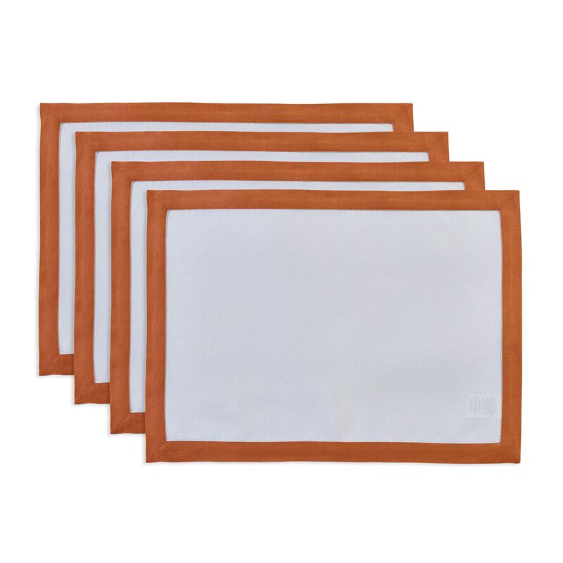 Solino Home Classic 100% Linen Placemats &ndash; Set of 4, 14 x 19 in, Machine Washable, Holiday and Everyday Dining