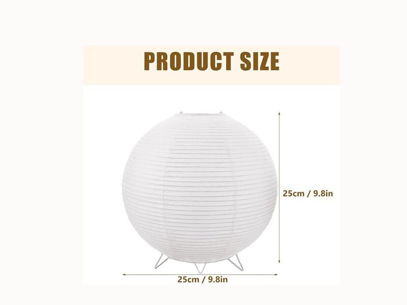 Japanese Paper Desk Lamp &ndash; Soft Glow, Metal Base, Ideal for Bedroom & Dorm