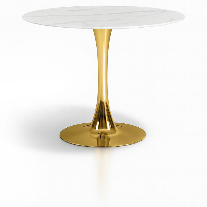 Meridian Furniture Tulip Gold Dining Table